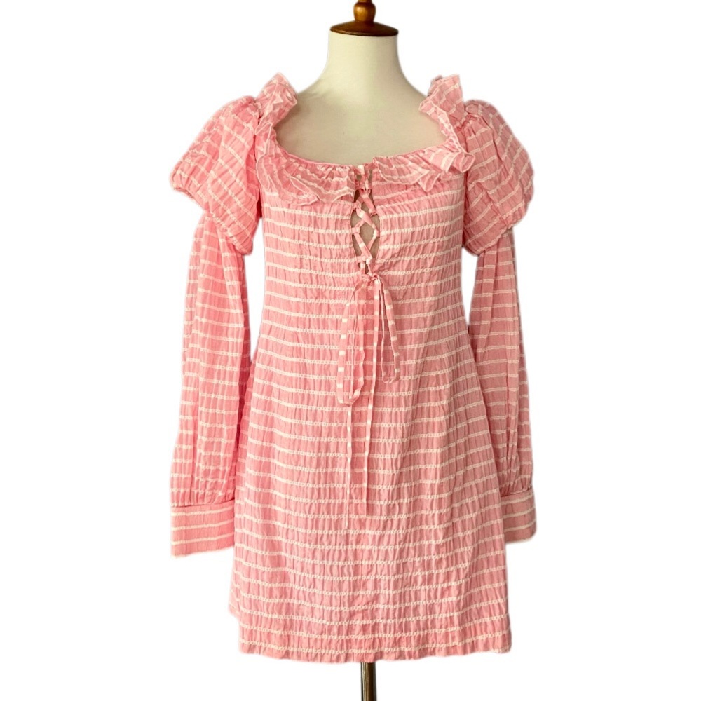 Pink Smocked Women's Dress